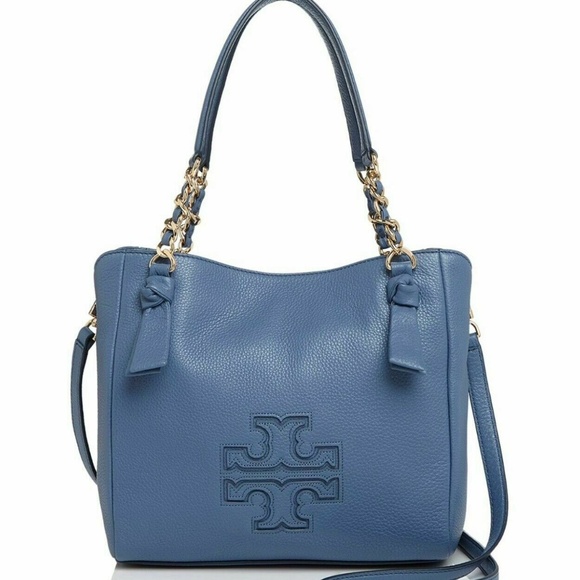 Sold -- Tory Burch Harper Small Satchel 34239 Blue - Picture 3 of 7